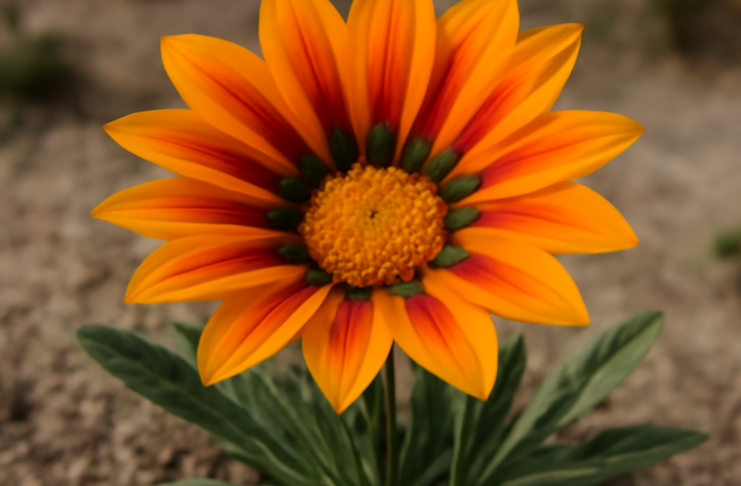 Gazania lśniąca w naturalnym środowisku
